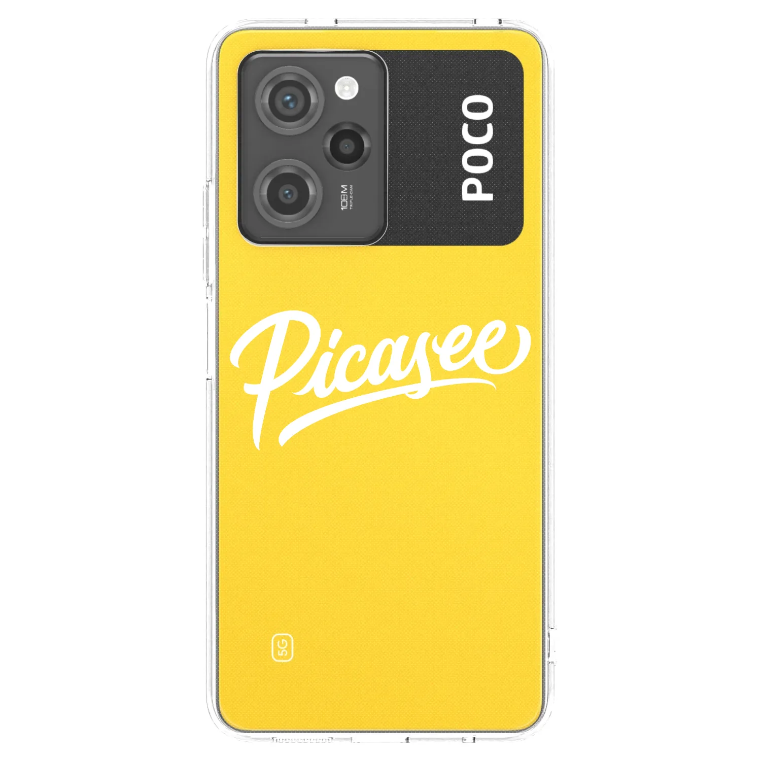 Picasee Μαύρη θήκη σιλικόνης για Xiaomi Poco X5 Pro - Picasee - old logo - white