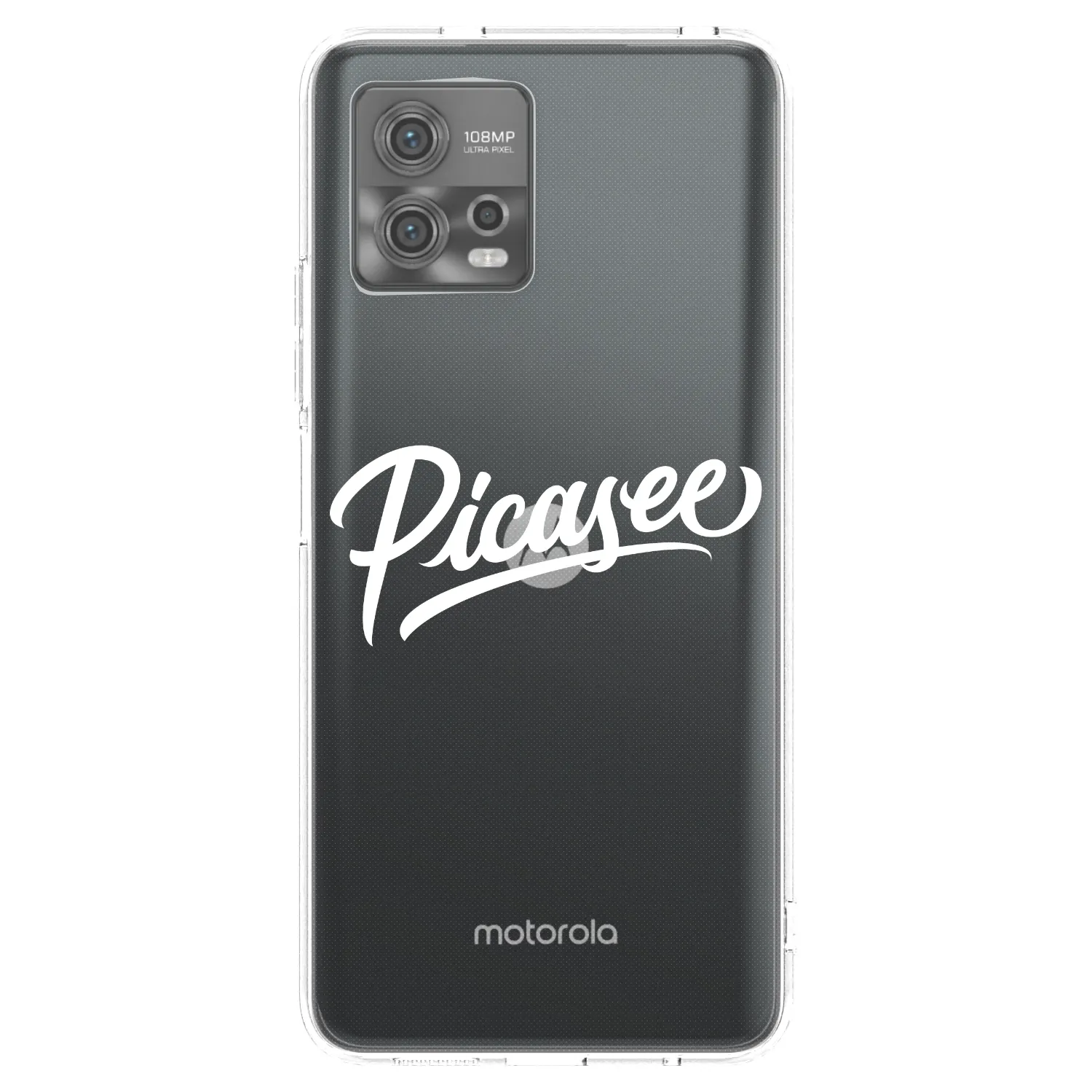 Picasee διαφανής θήκη σιλικόνης Motorola Moto G72 - Picasee - old logo - white
