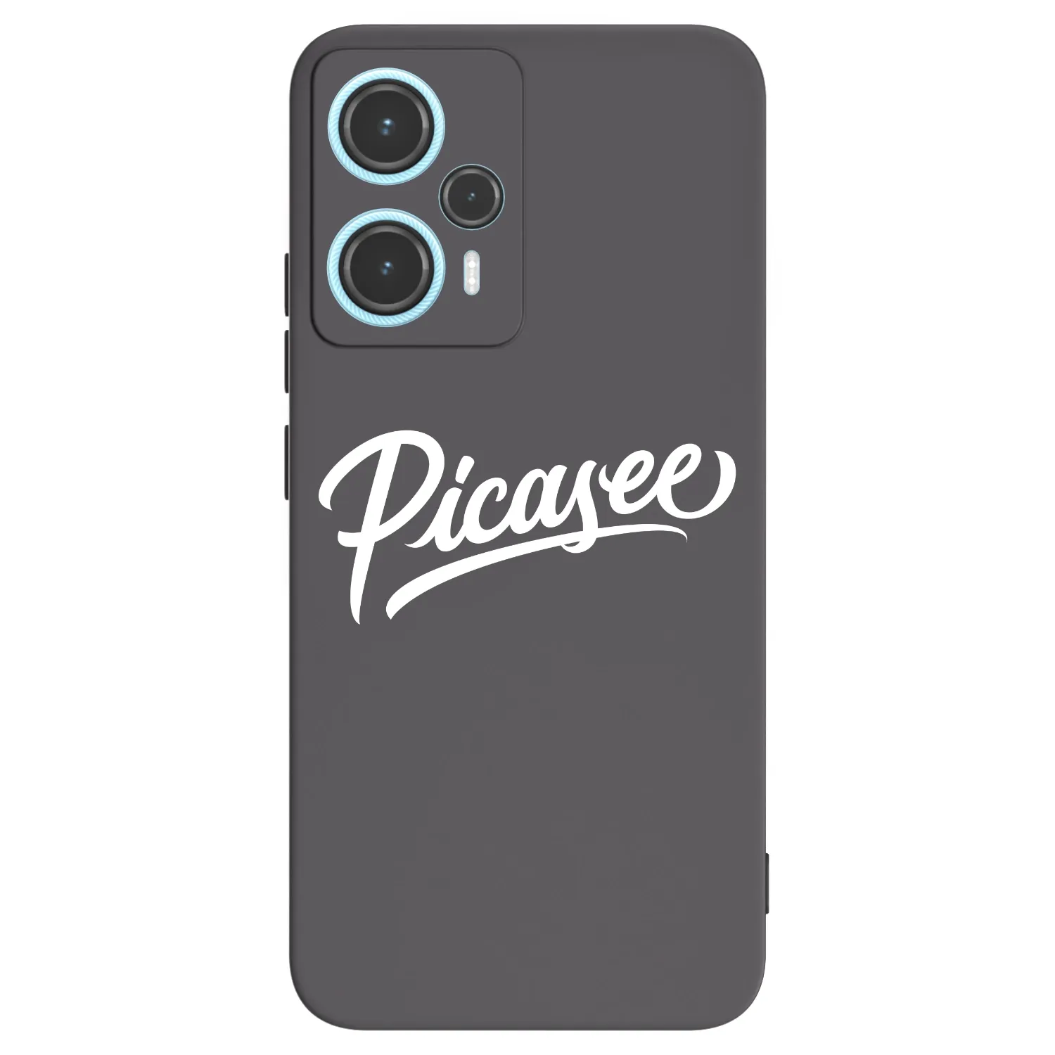 Picasee Μαύρη θήκη σιλικόνης για Xiaomi Poco F5 - Picasee - old logo - white