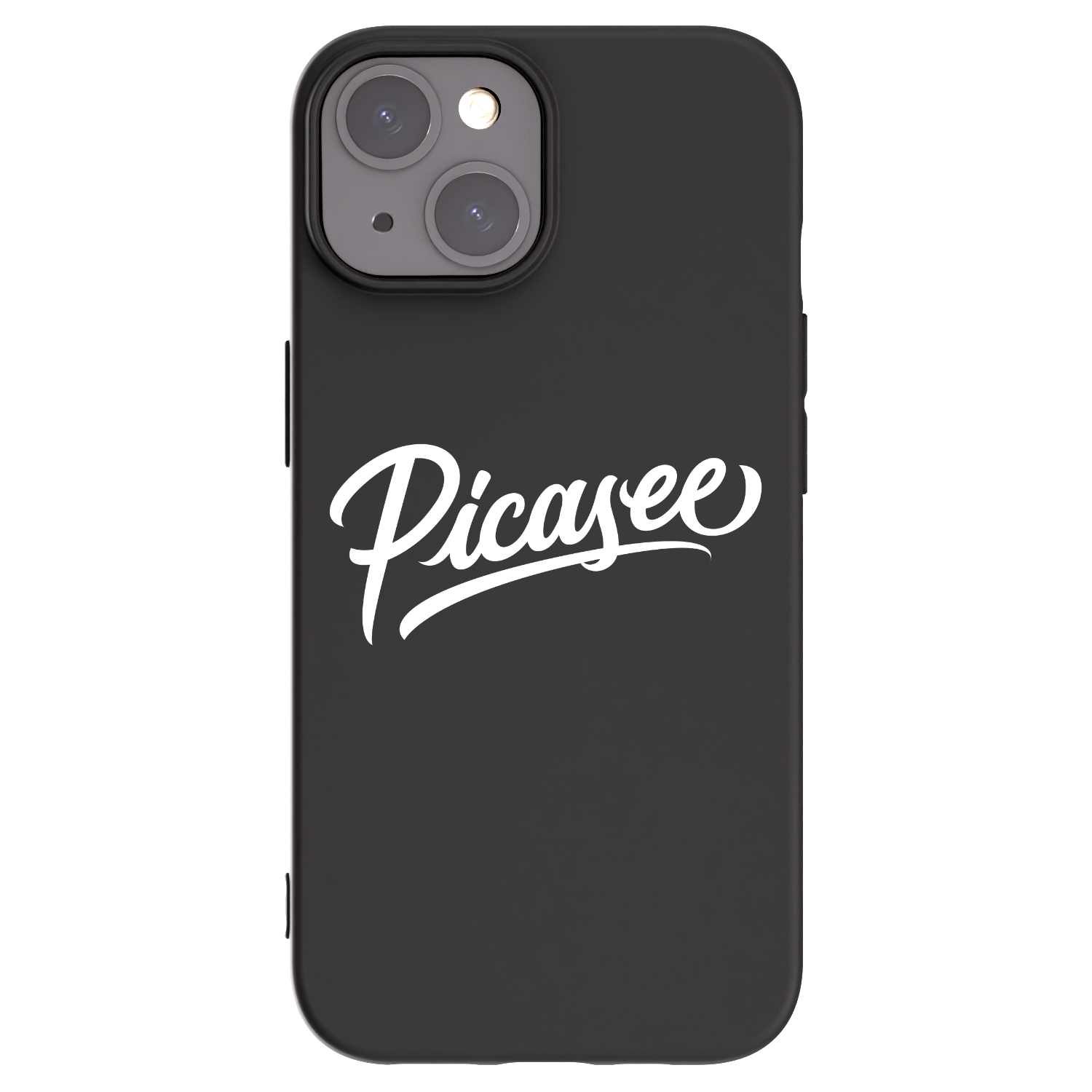 Picasee Μαύρη θήκη σιλικόνης για Apple iPhone 15 - Picasee - old logo - white