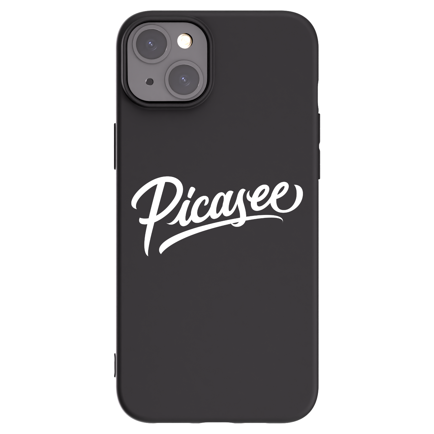 Picasee Μαύρη θήκη σιλικόνης για Apple iPhone 15 Plus - Picasee - old logo - white