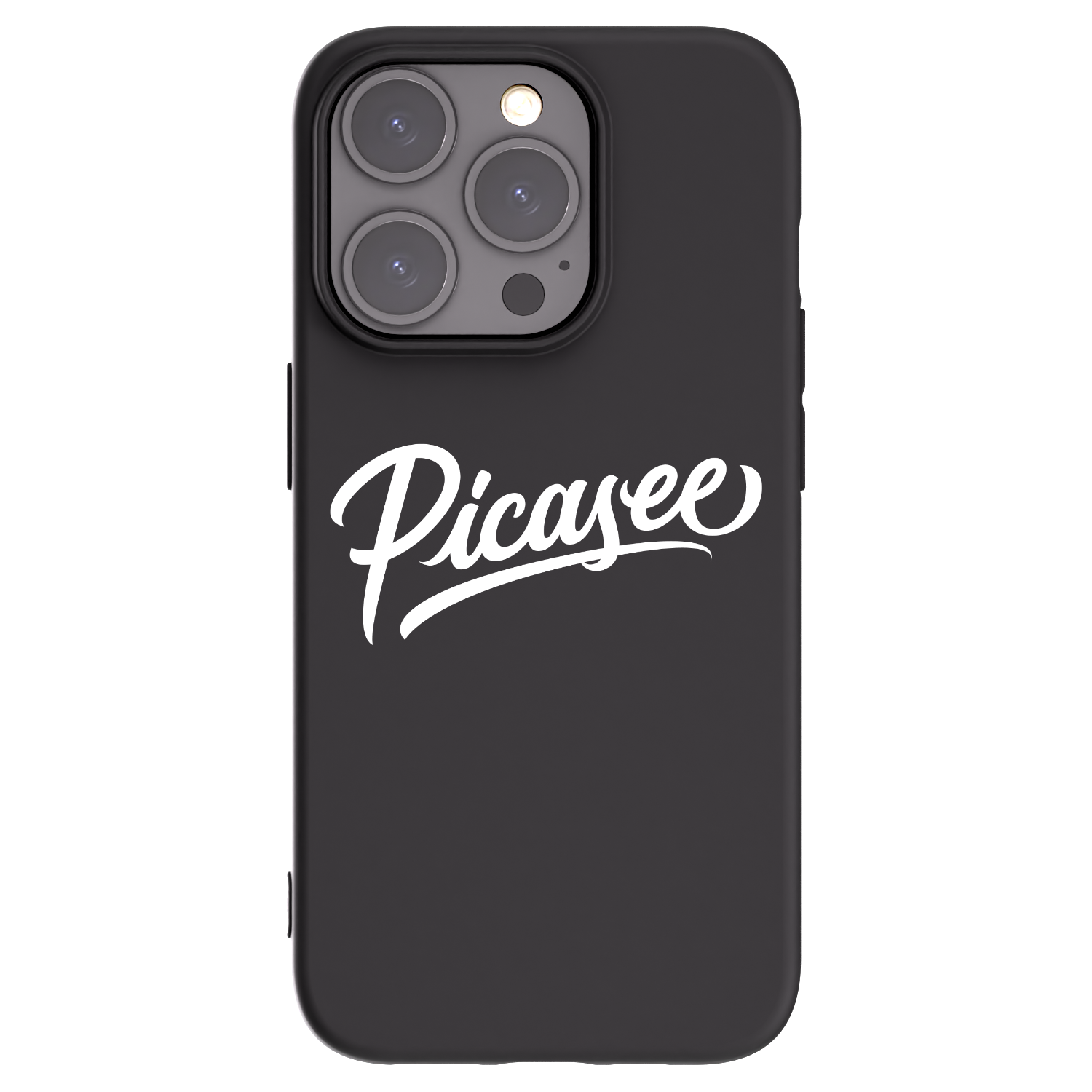 Picasee Μαύρη θήκη σιλικόνης για Apple iPhone 15 Pro - Picasee - old logo - white