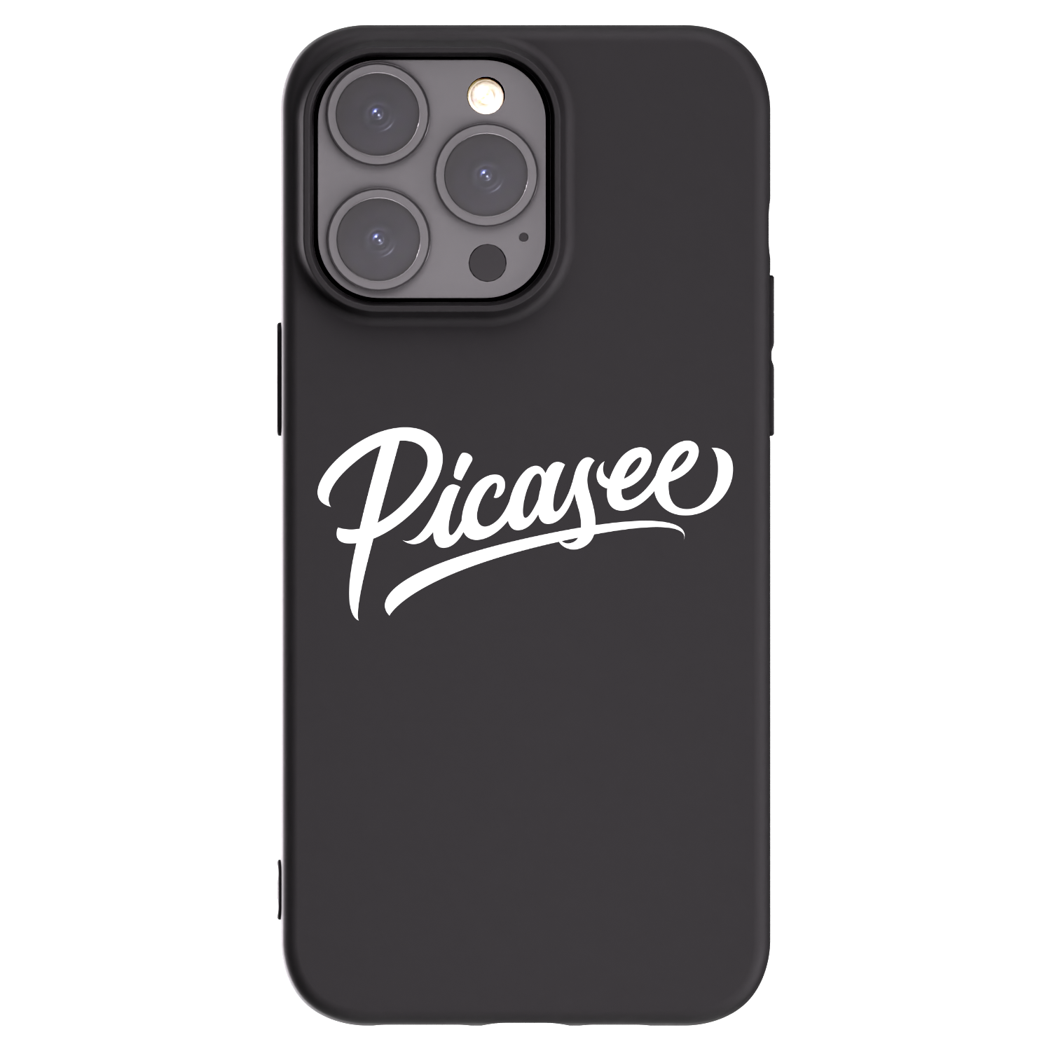 Picasee Μαύρη θήκη σιλικόνης για Apple iPhone 15 Pro Max - Picasee - old logo - white