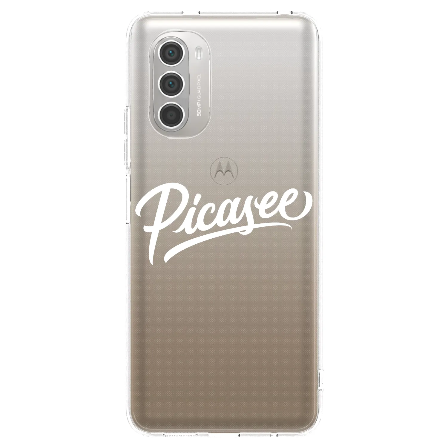 Picasee διαφανής θήκη σιλικόνης Motorola Moto G51 - Picasee - old logo - white