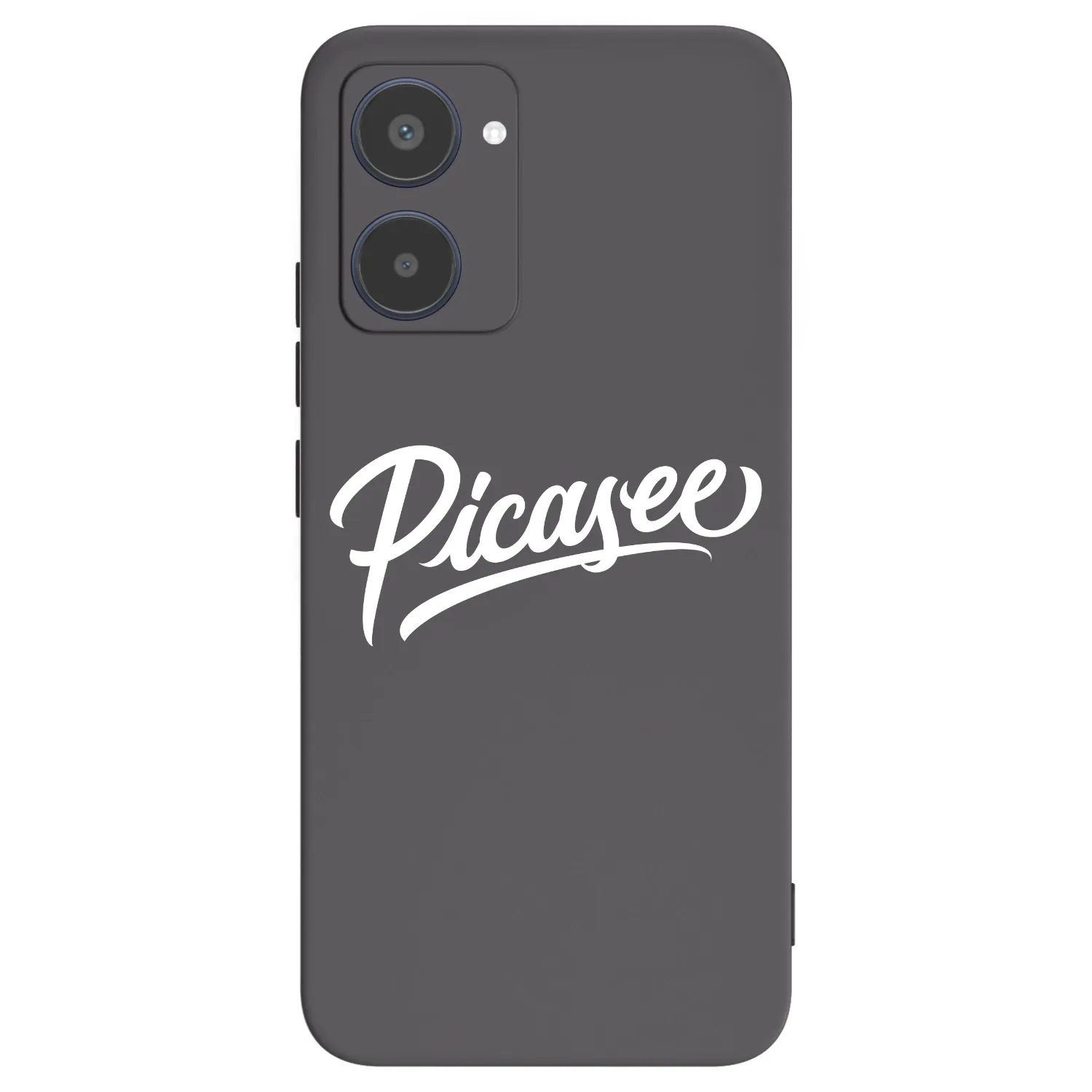 Picasee Μαύρη θήκη σιλικόνης για Realme 10 4G - Picasee - old logo - white