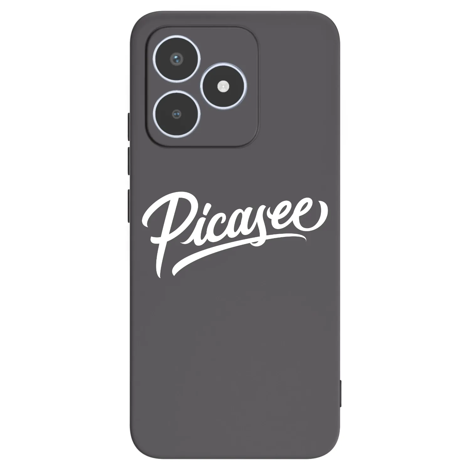 Picasee Μαύρη θήκη σιλικόνης για Realme C53 - Picasee - old logo - white