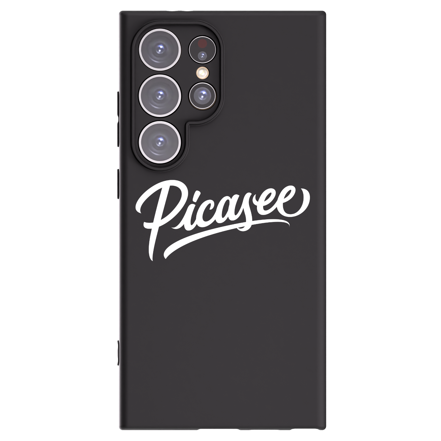 Picasee Μαύρη θήκη σιλικόνης για Samsung Galaxy S24 Ultra S928B 5G - Picasee - old logo - white