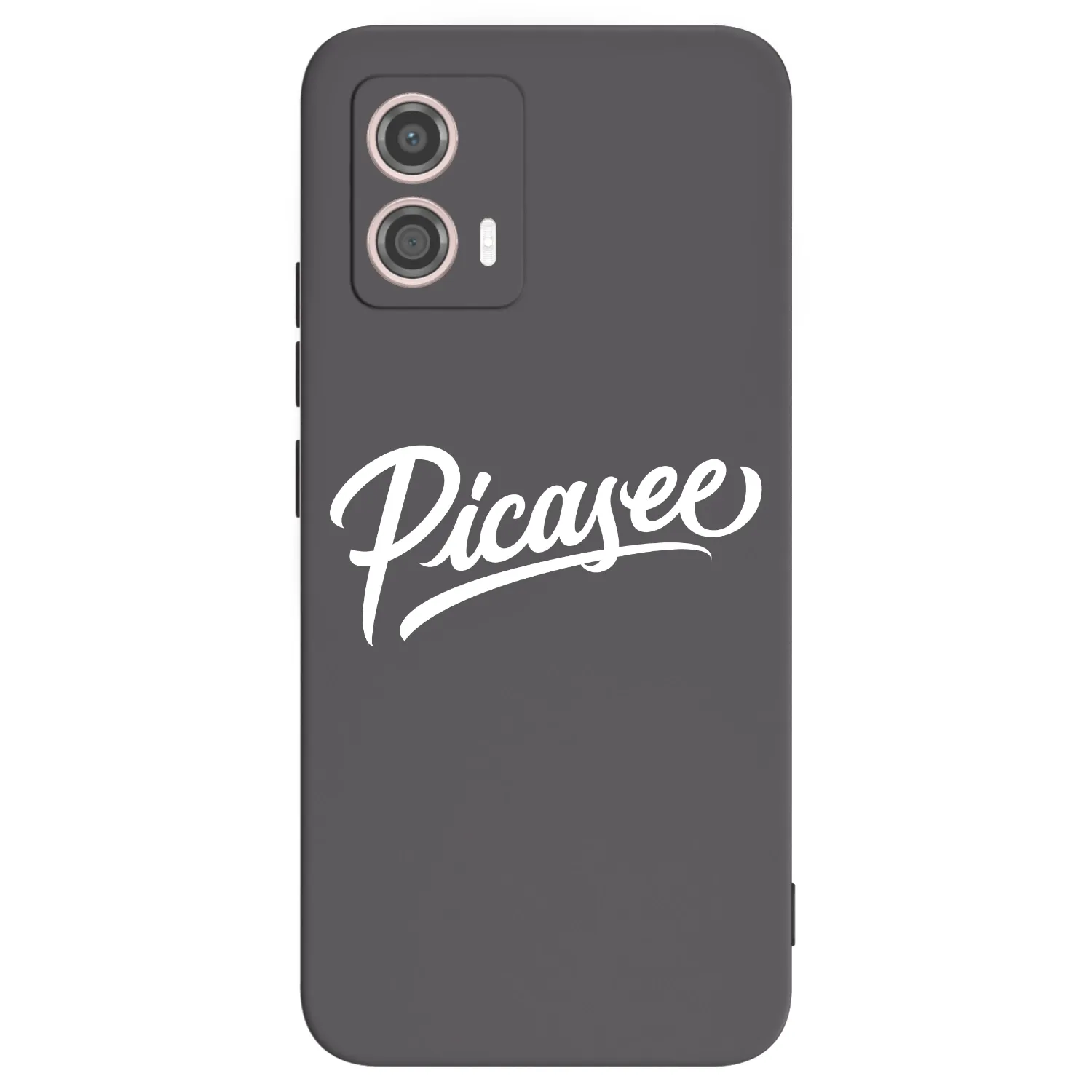 Picasee Μαύρη θήκη σιλικόνης για Motorola Moto G53 5G - Picasee - old logo - white