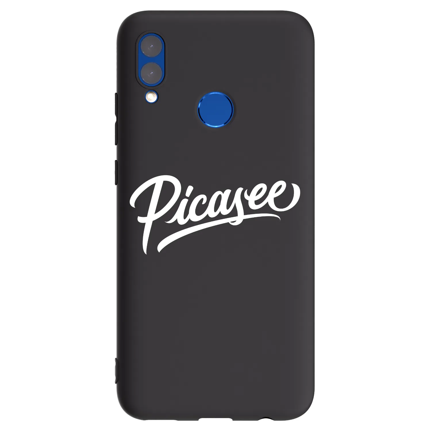 Picasee Μαύρη θήκη σιλικόνης για Huawei P Smart 2019 - Picasee - old logo - white