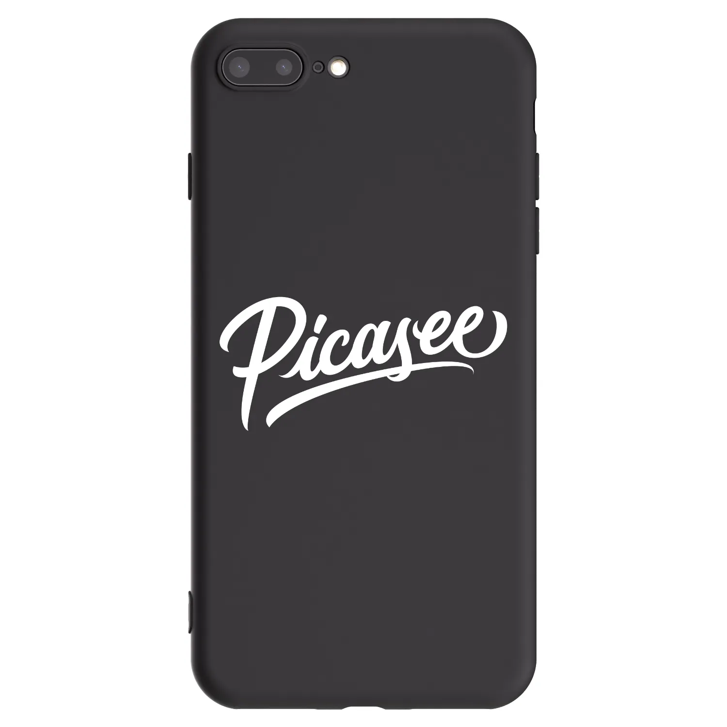 Picasee Μαύρη θήκη σιλικόνης για Apple iPhone 7 Plus - Picasee - old logo - white