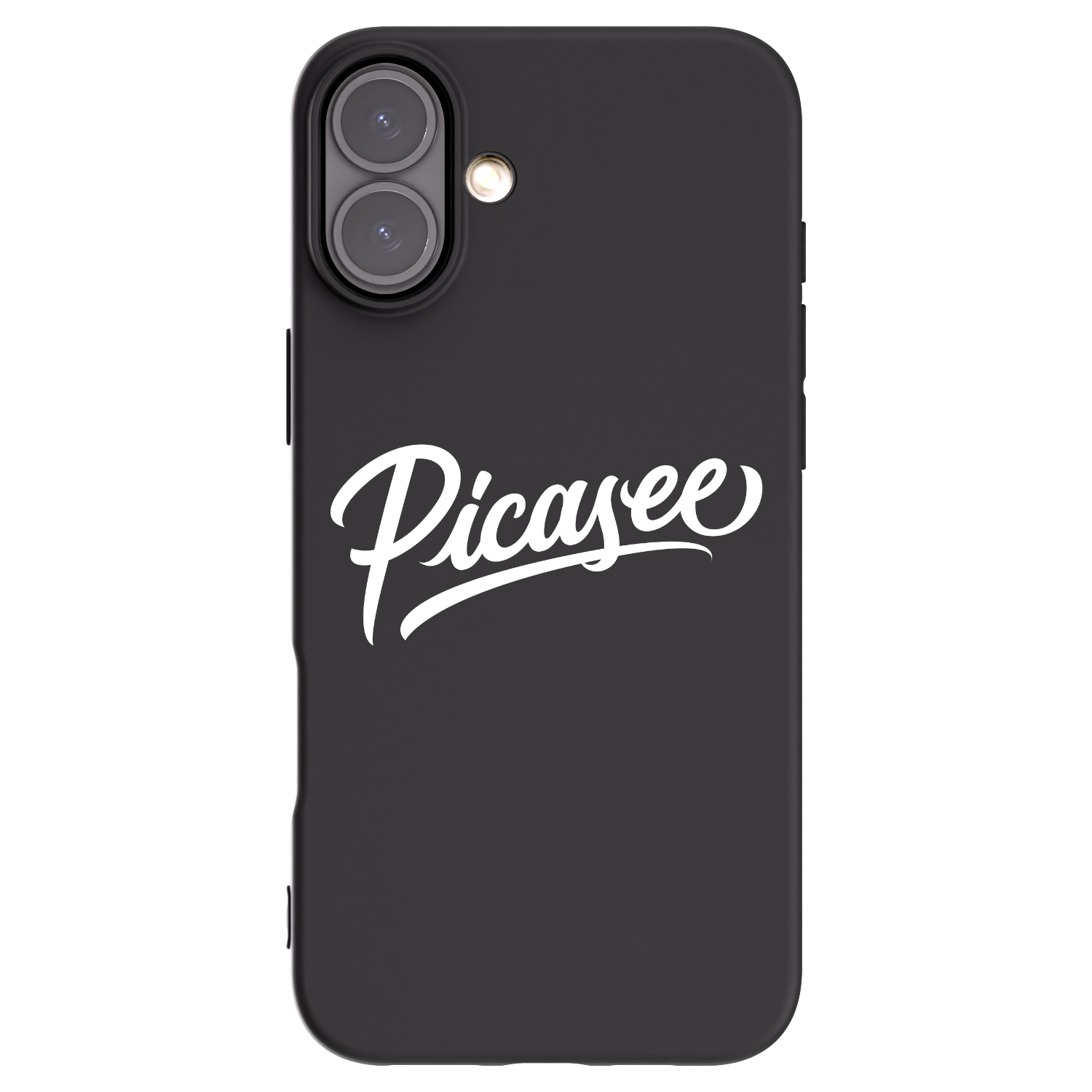 Picasee Μαύρη θήκη σιλικόνης για Apple iPhone 16 Plus - Picasee - old logo - white