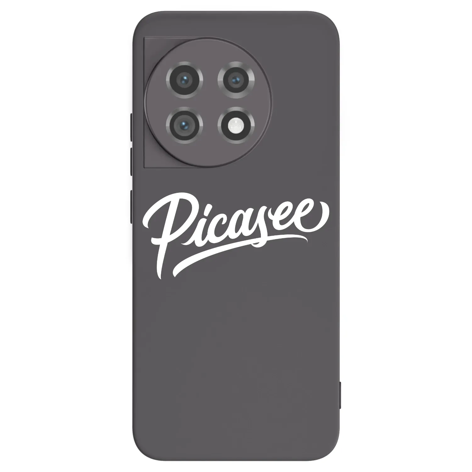 Picasee Μαύρη θήκη σιλικόνης για OnePlus 11 5G - Picasee - old logo - white