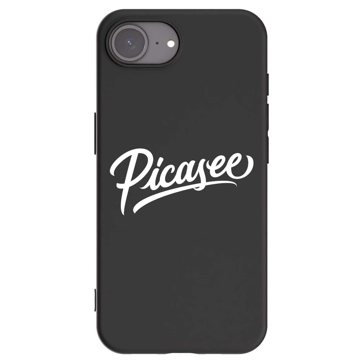 Picasee Μαύρη θήκη σιλικόνης για Apple iPhone 16e - Picasee - old logo - white