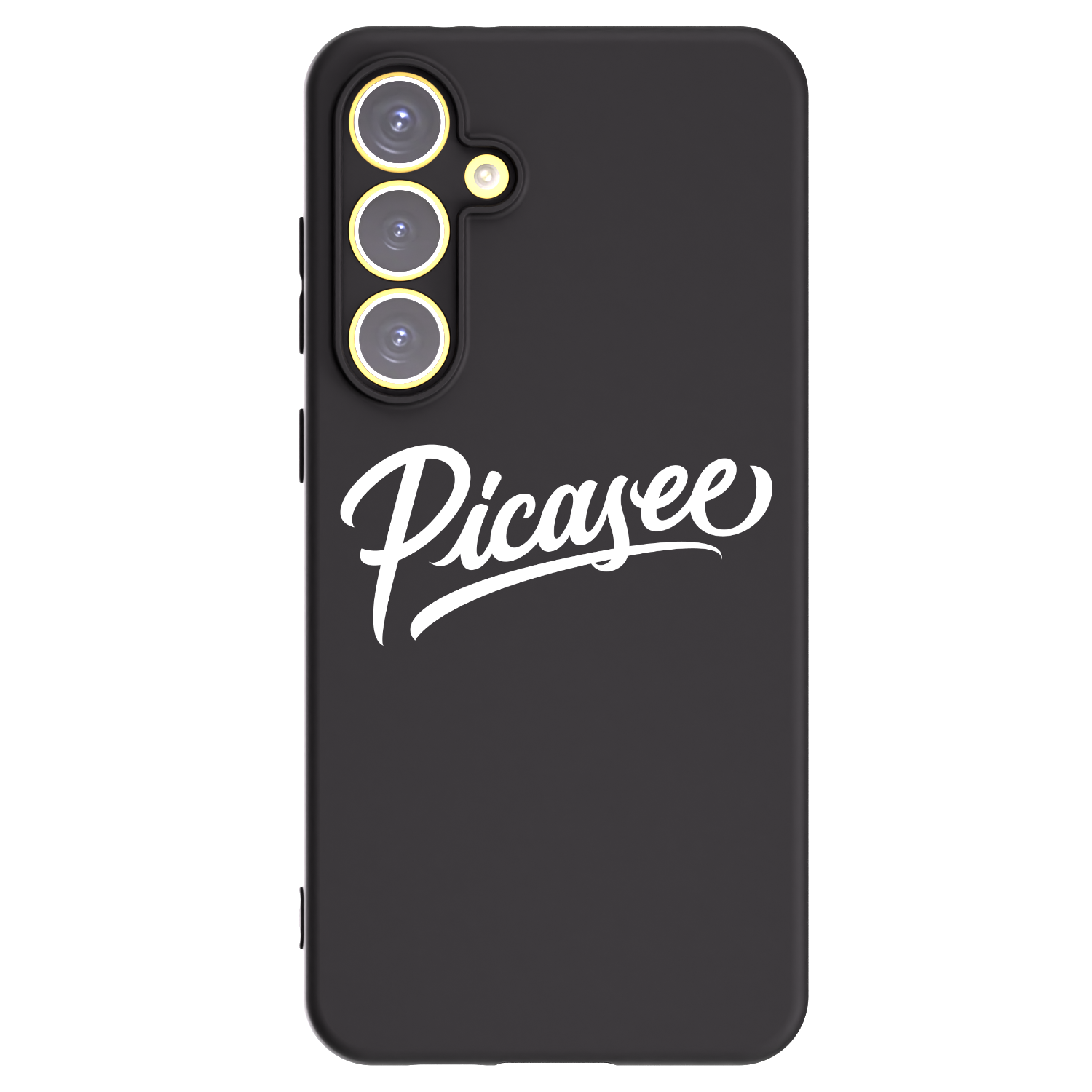 Picasee Μαύρη θήκη σιλικόνης για Samsung Galaxy S24 FE S721B - Picasee - old logo - white
