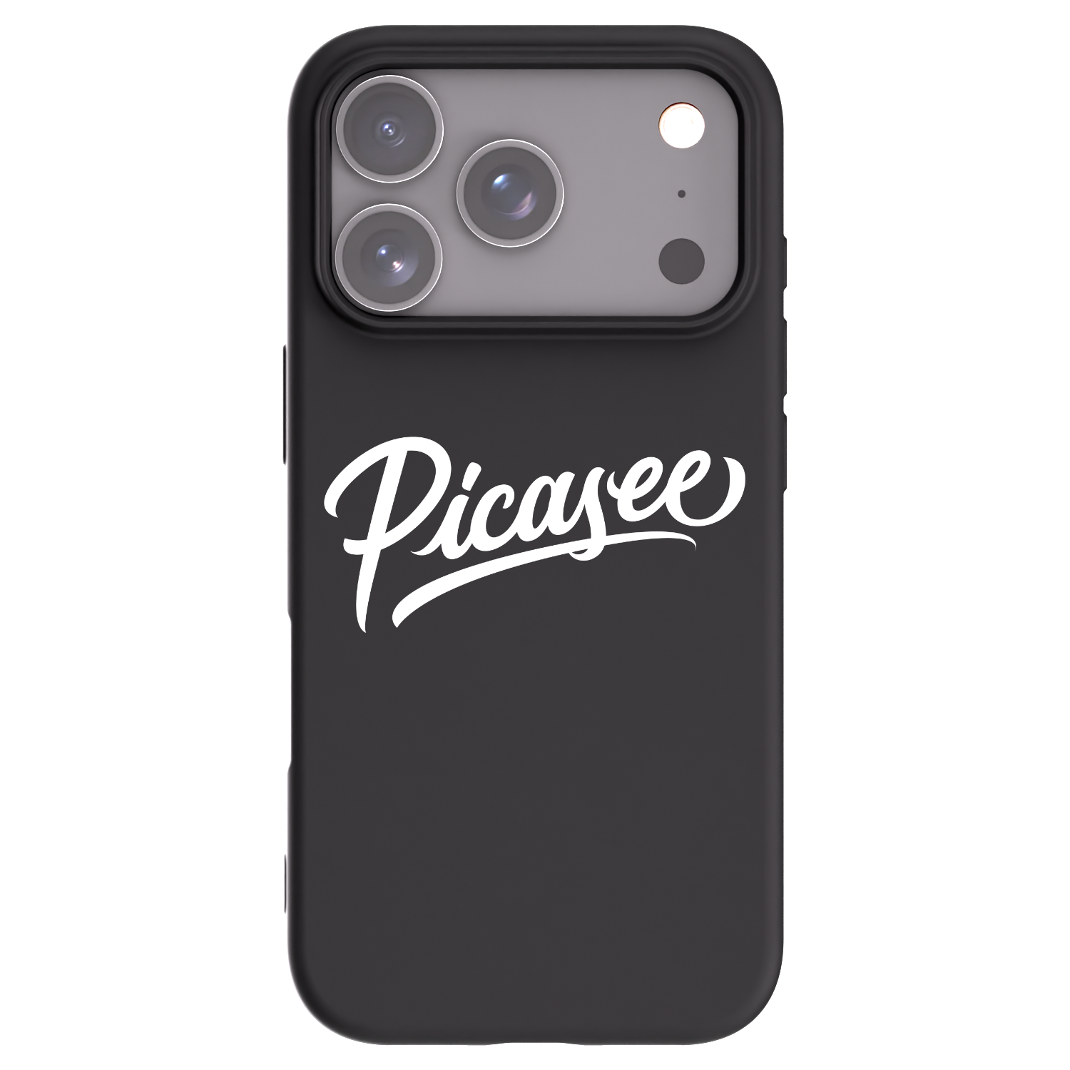 Picasee Μαύρη θήκη σιλικόνης για Apple iPhone 17 Pro - Picasee - old logo - white