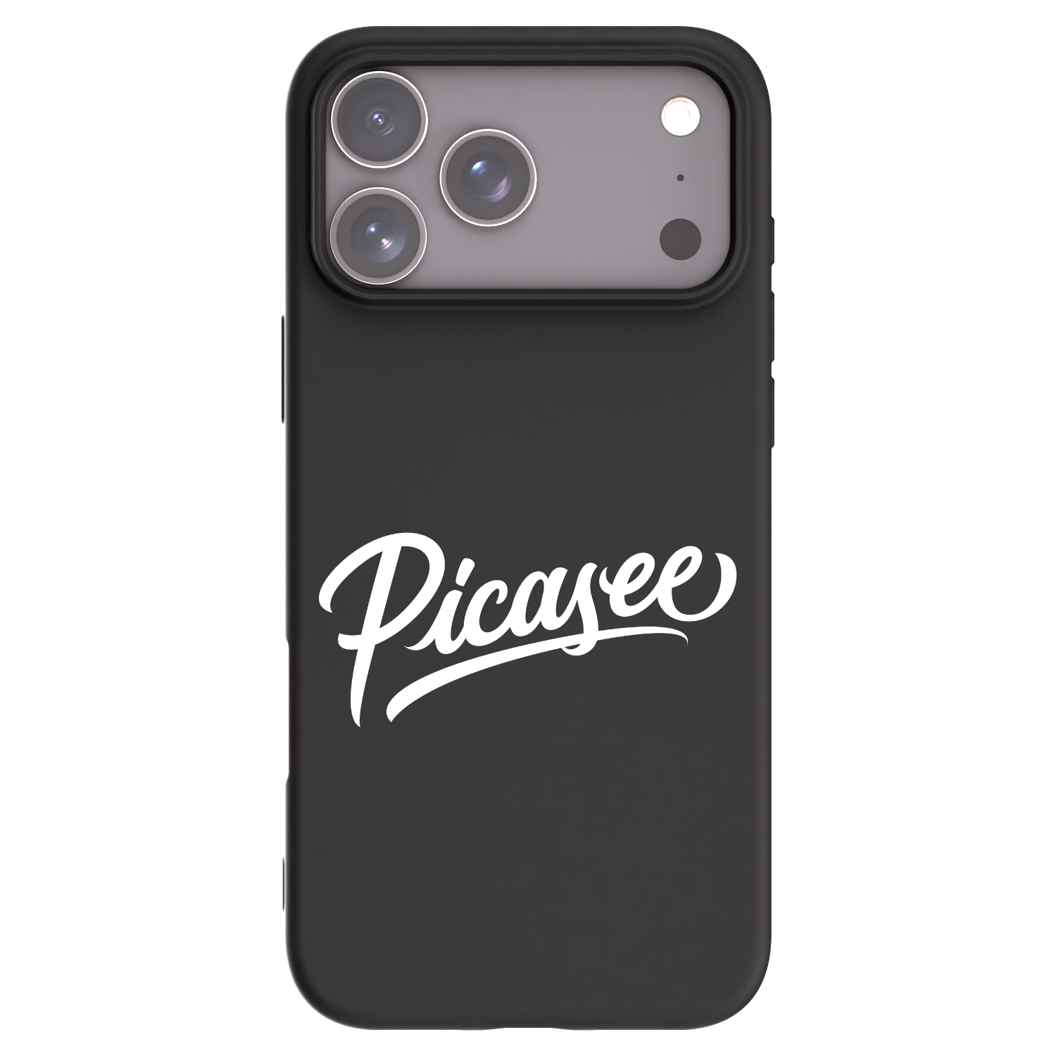 Picasee Μαύρη θήκη σιλικόνης για Apple iPhone 17 Pro Max - Picasee - old logo - white