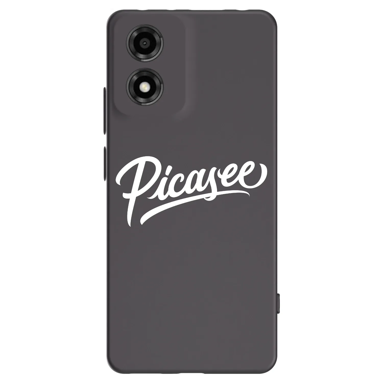 Picasee Μαύρη θήκη σιλικόνης για Motorola Moto E14 - Picasee - old logo - white