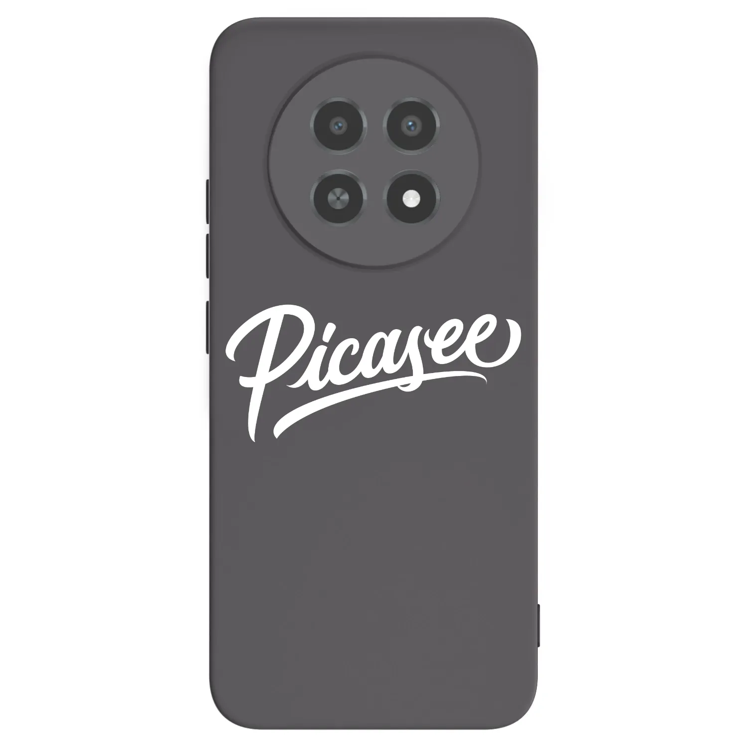 Picasee Μαύρη θήκη σιλικόνης για Realme 12X - Picasee - old logo - white