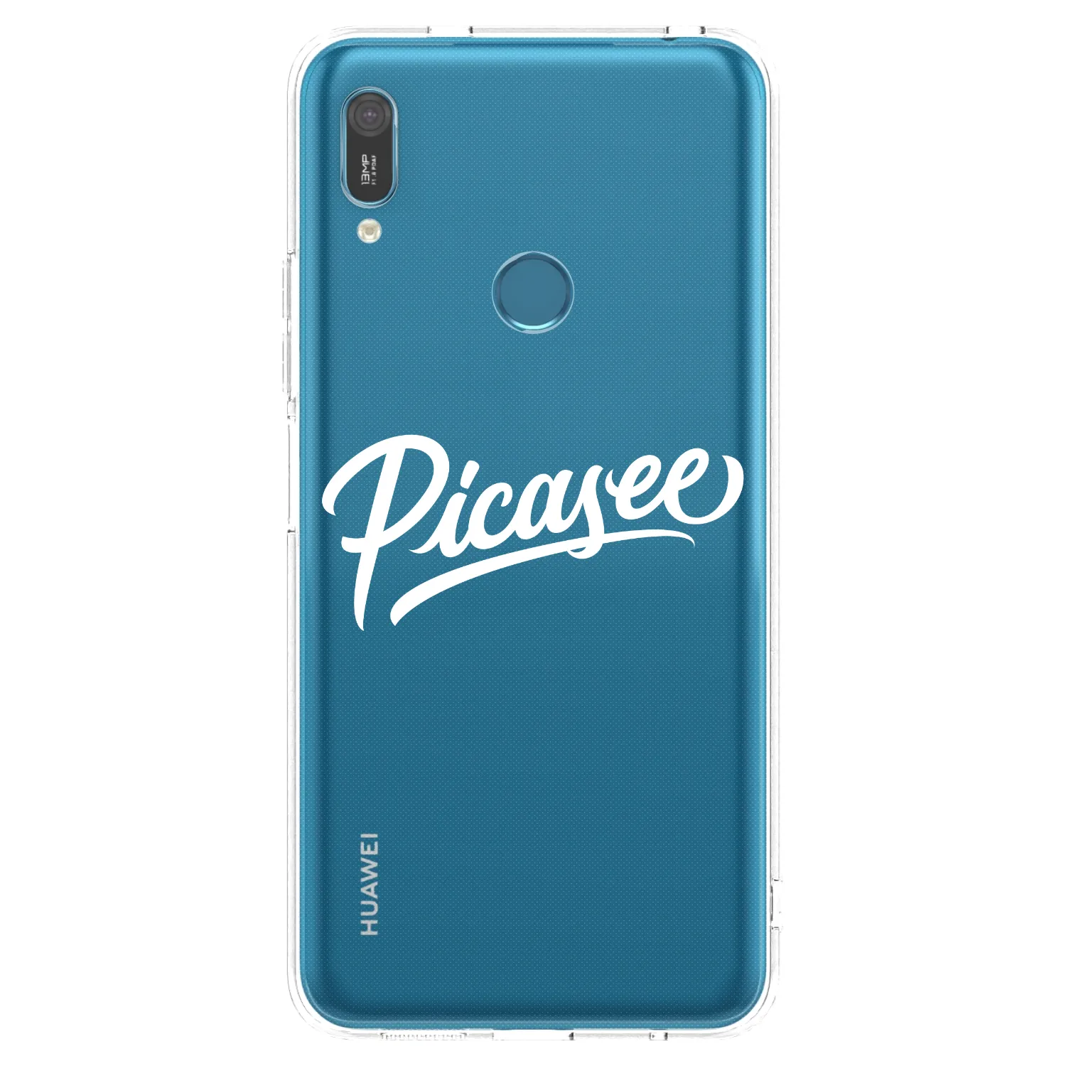 Picasee διαφανής θήκη σιλικόνης Huawei Y6 2019 - Picasee - old logo - white