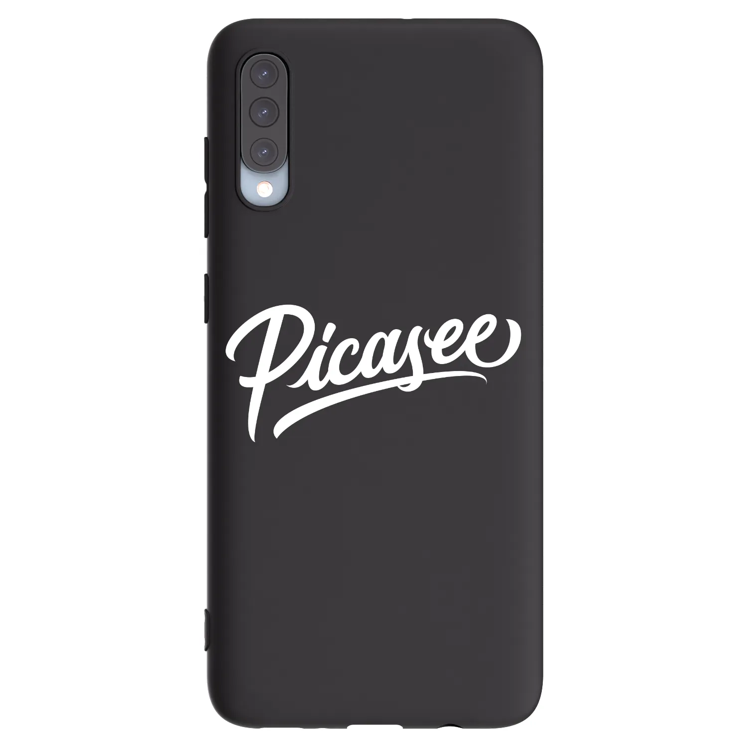 Picasee Μαύρη θήκη σιλικόνης για Samsung Galaxy A70 A705F - Picasee - old logo - white