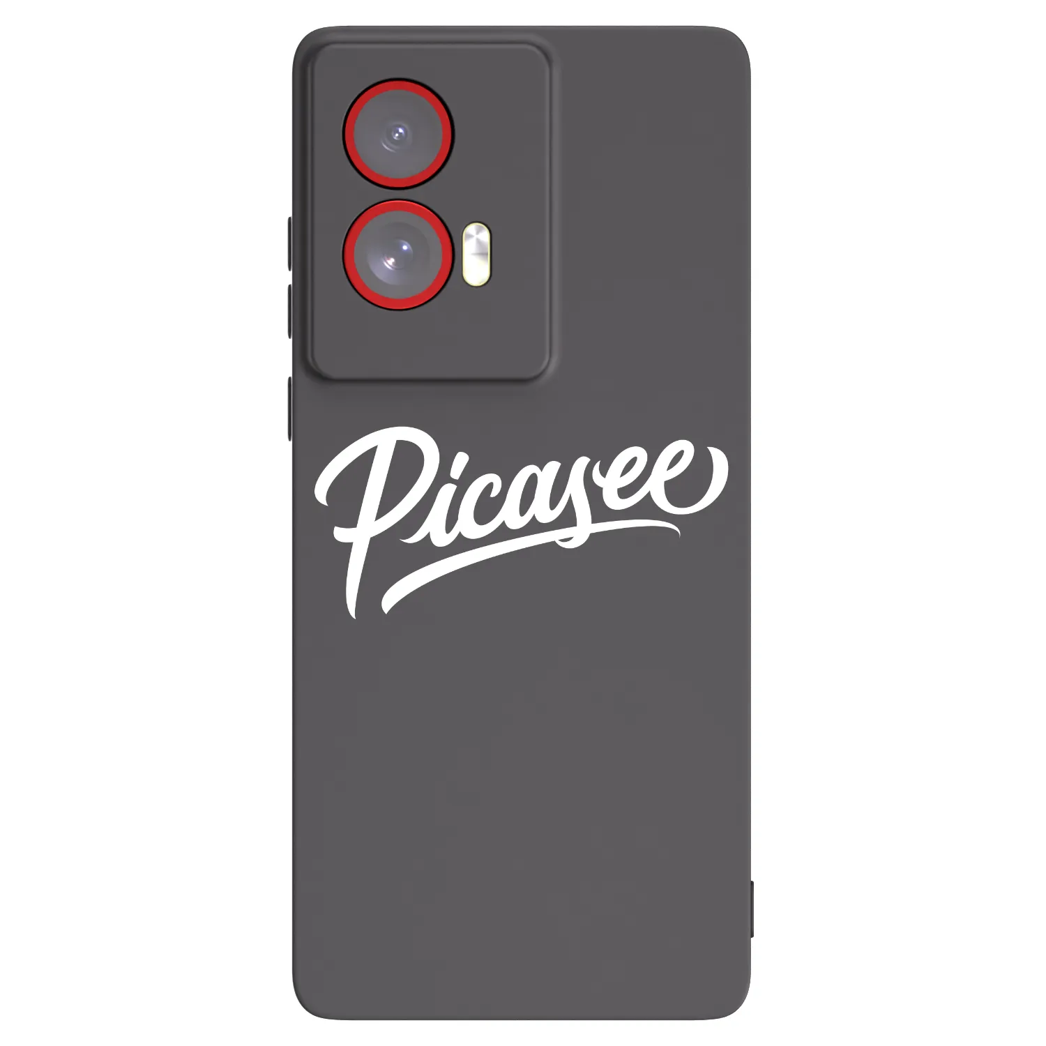 Picasee Μαύρη θήκη σιλικόνης για Motorola Edge 50 Fusion - Picasee - old logo - white