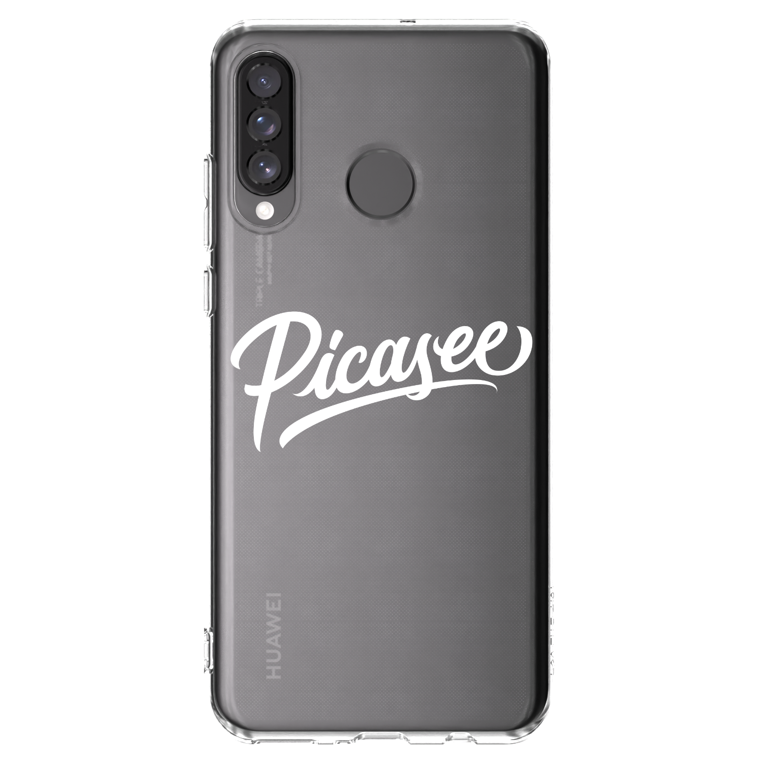 Picasee διαφανής θήκη σιλικόνης Huawei P30 Lite - Picasee - old logo - white