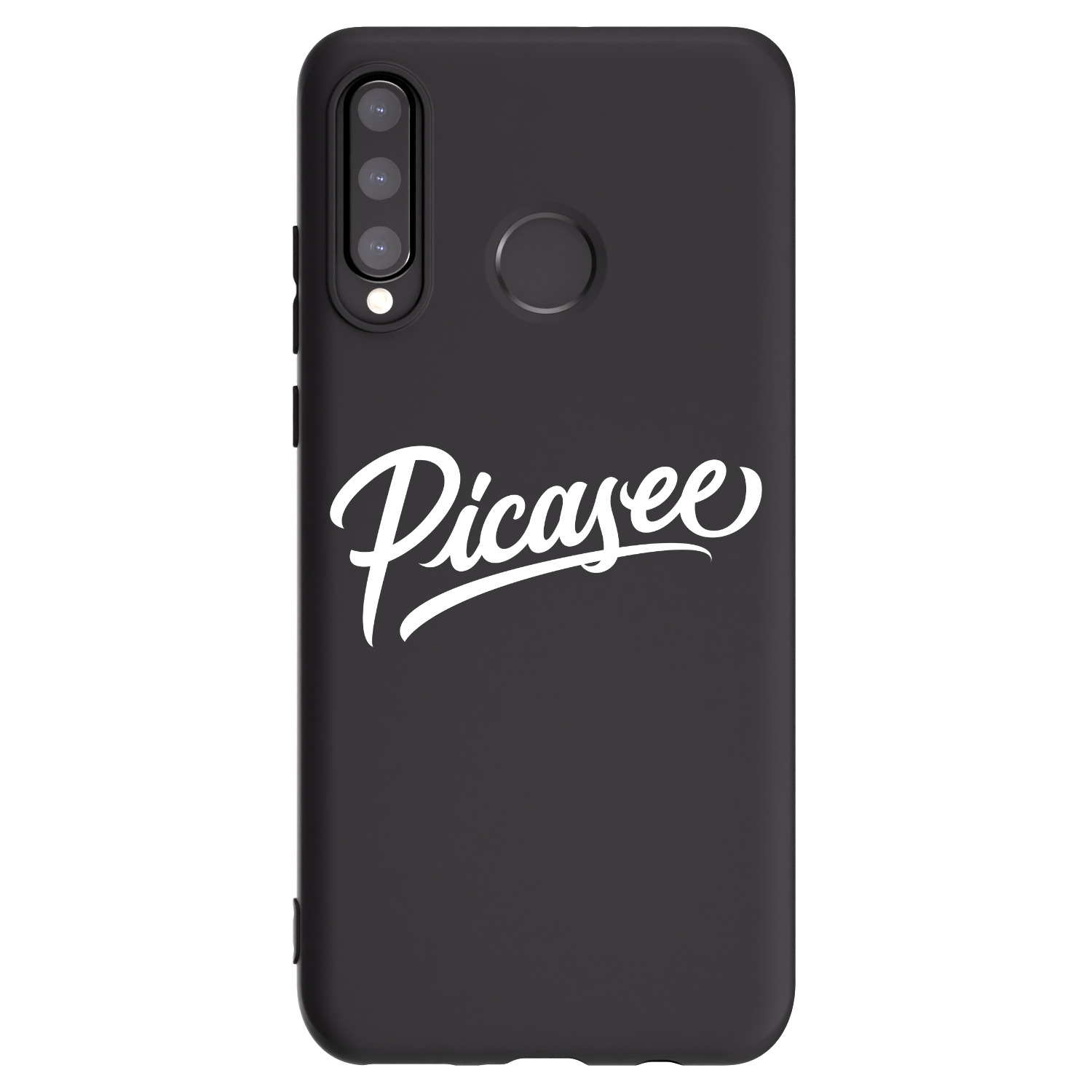 Picasee Μαύρη θήκη σιλικόνης για Huawei P30 Lite - Picasee - old logo - white