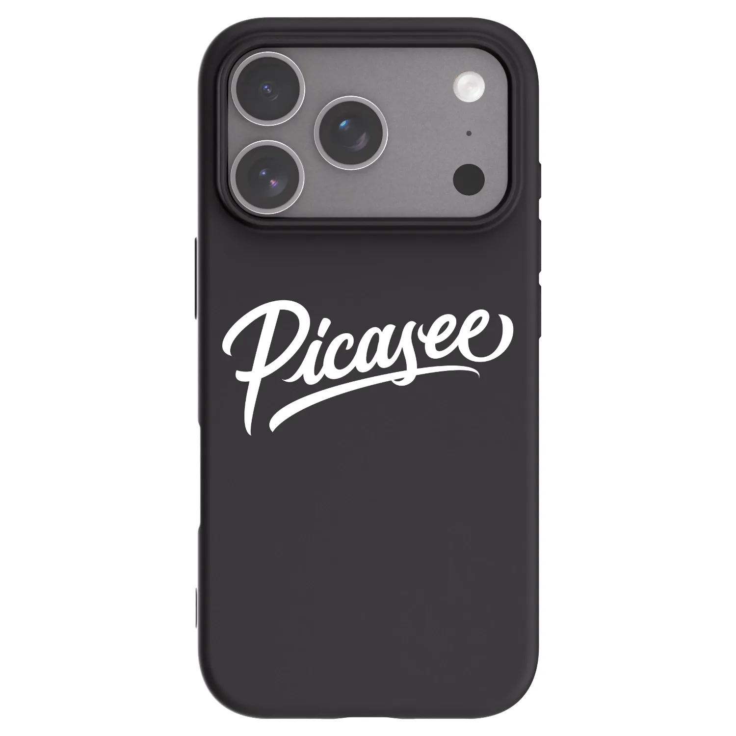 Picasee Μαύρη θήκη σιλικόνης για Apple iPhone 18 Pro - Picasee - old logo - white
