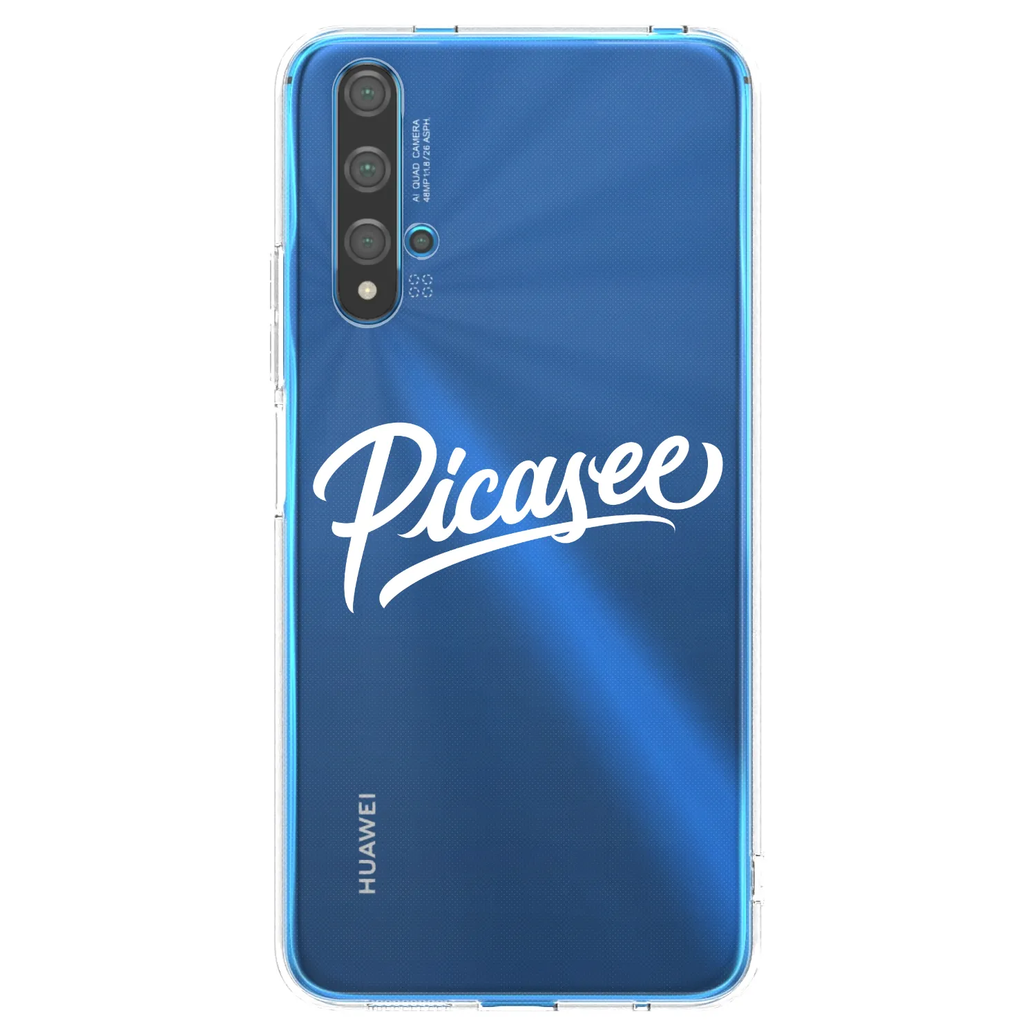 Picasee διαφανής θήκη σιλικόνης Huawei Nova 5T - Picasee - old logo - white