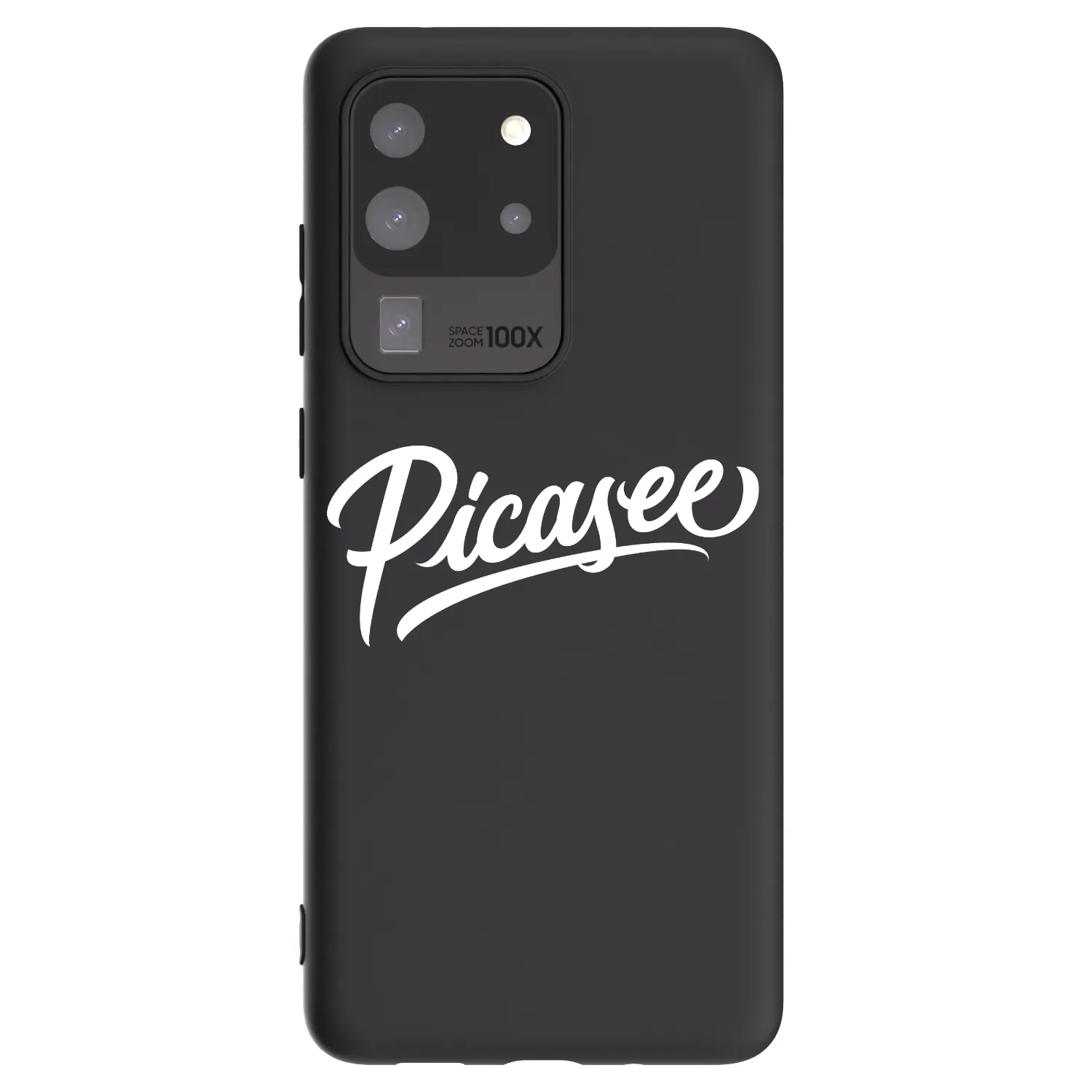 Picasee Μαύρη θήκη σιλικόνης για Samsung Galaxy S20 Ultra 5G G988F - Picasee - old logo - white