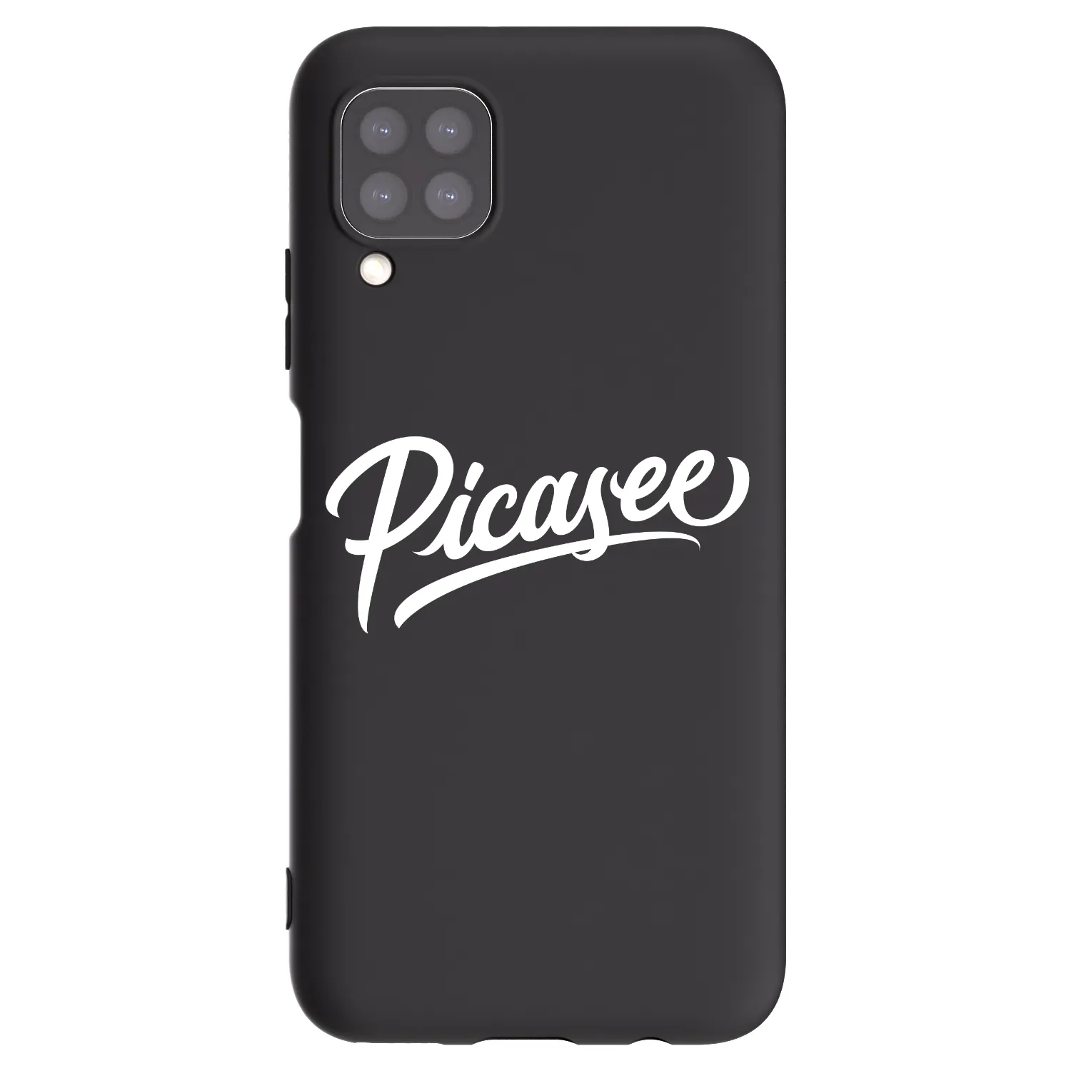 Picasee Μαύρη θήκη σιλικόνης για Huawei P40 Lite - Picasee - old logo - white