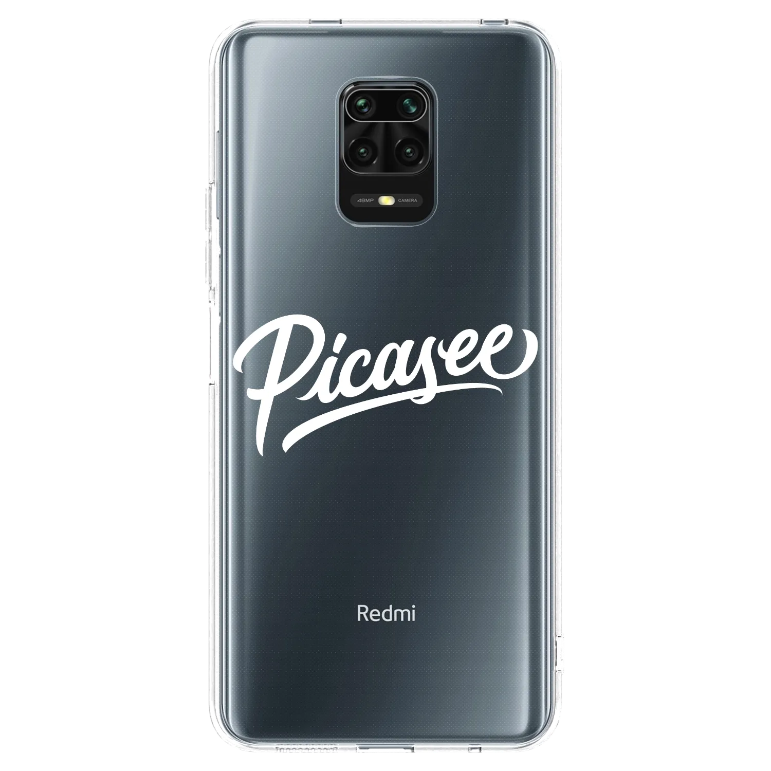 Picasee διαφανής θήκη σιλικόνης Xiaomi Redmi Note 9 Pro - Picasee - old logo - white