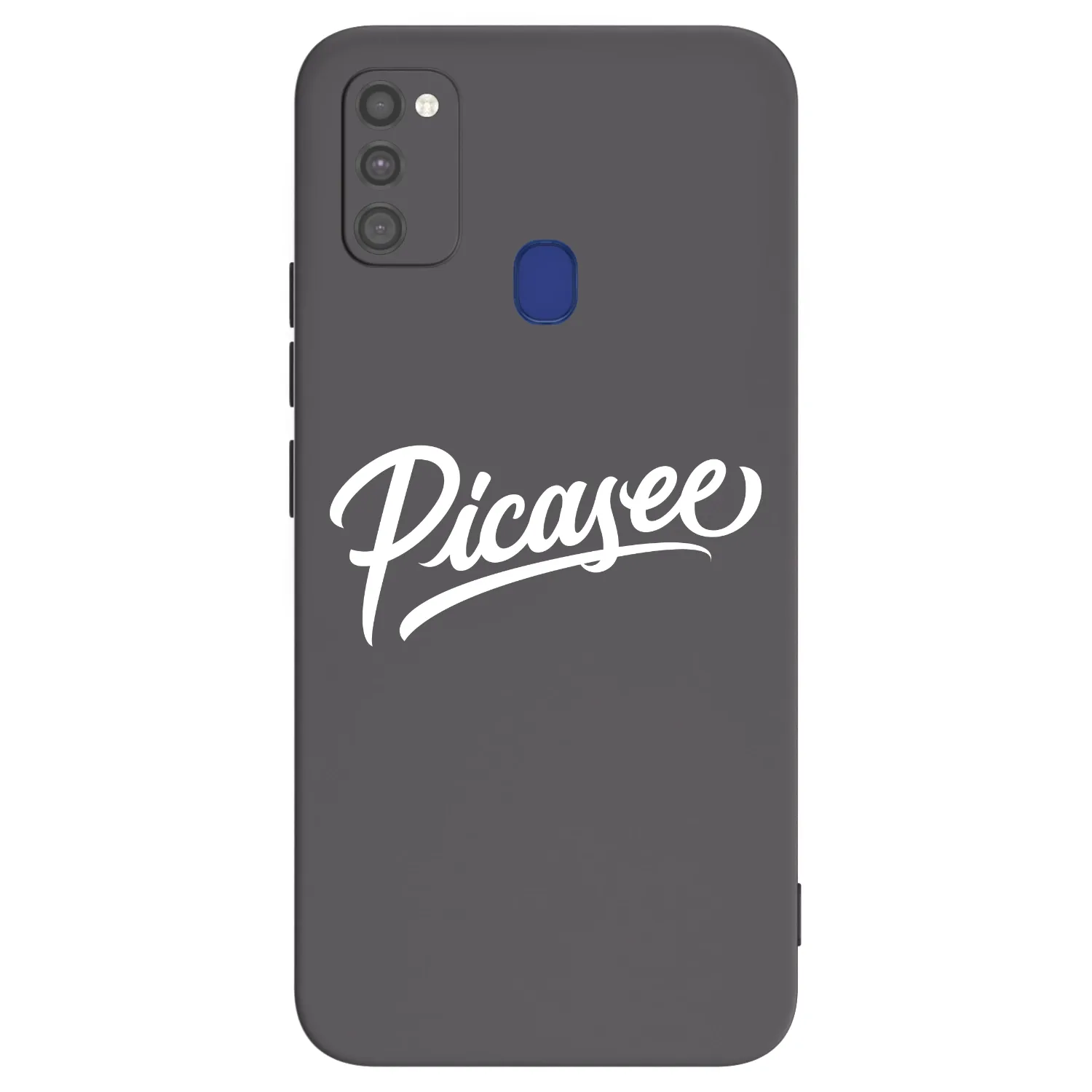 Picasee Μαύρη θήκη σιλικόνης για Samsung Galaxy M21 M215F - Picasee - old logo - white
