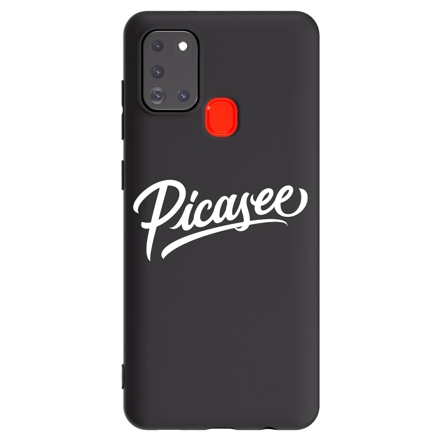 Picasee Μαύρη θήκη σιλικόνης για Samsung Galaxy A21s - Picasee - old logo - white