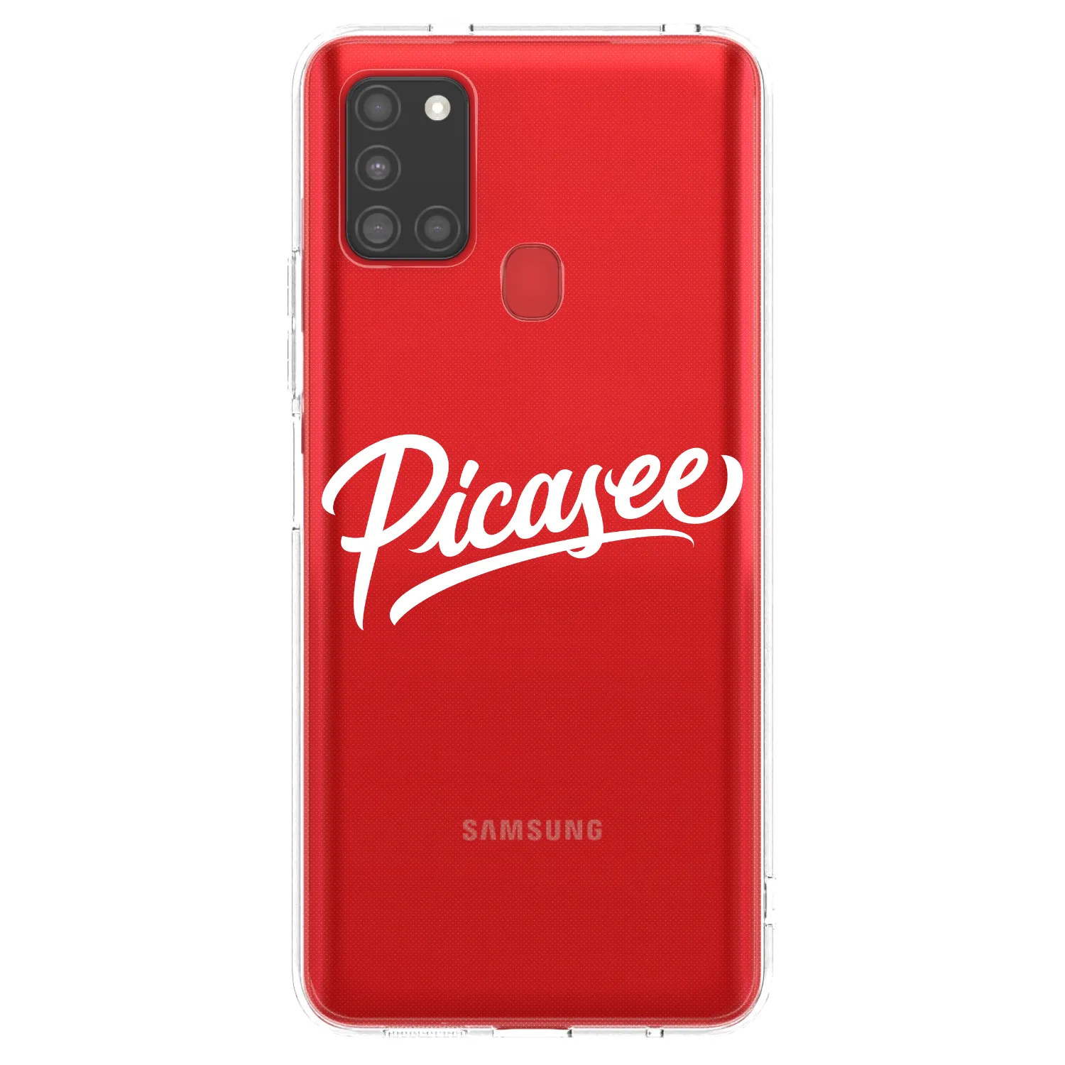 Picasee διαφανής θήκη σιλικόνης Samsung Galaxy A21s - Picasee - old logo - white