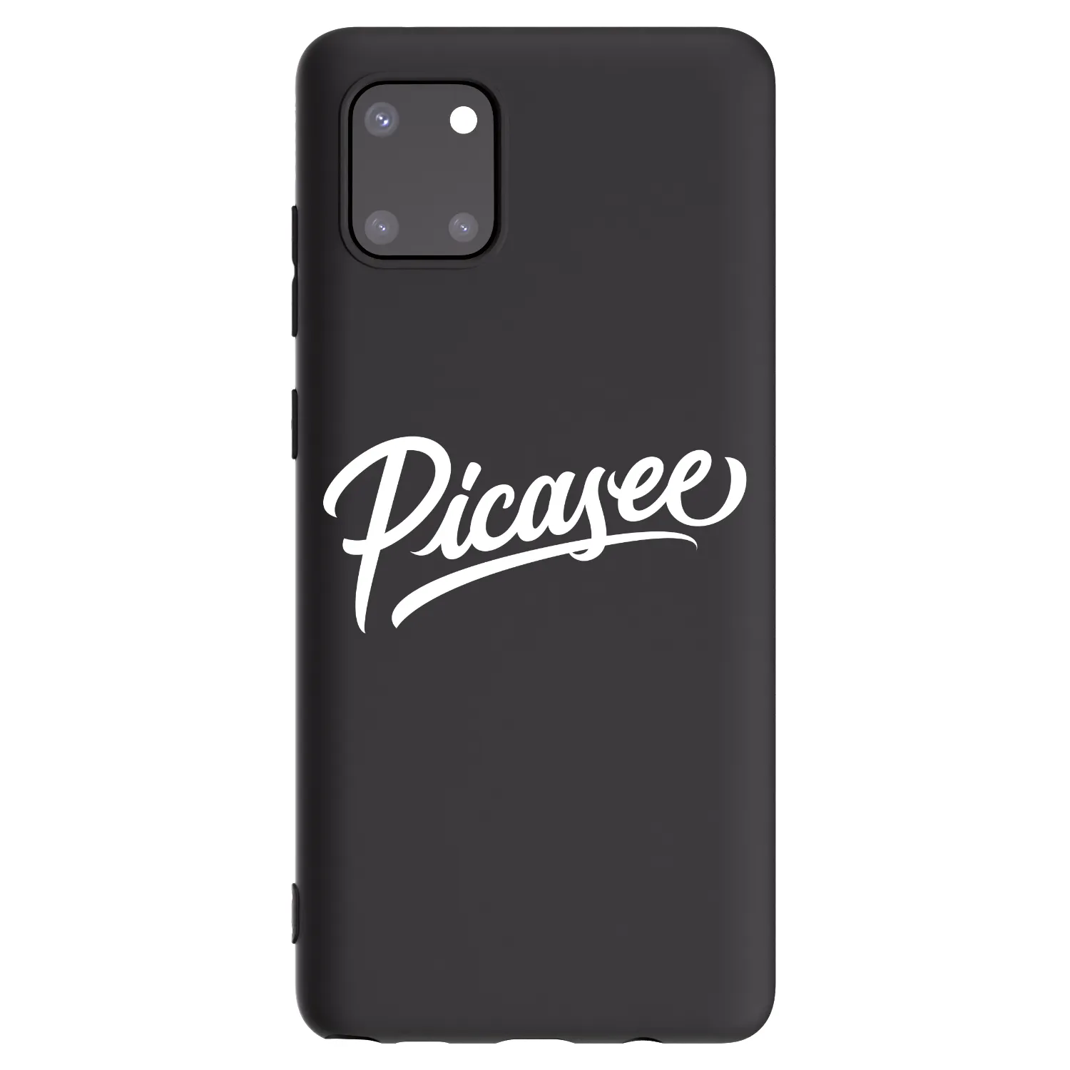 Picasee Μαύρη θήκη σιλικόνης για Samsung Galaxy Note 10 Lite N770F - Picasee - old logo - white