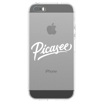 Picasee διαφανής θήκη σιλικόνης Apple iPhone 5/5S/SE - Picasee - old logo - white