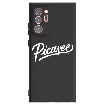 Picasee Μαύρη θήκη σιλικόνης για Samsung Galaxy Note 20 Ultra - Picasee - old logo - white