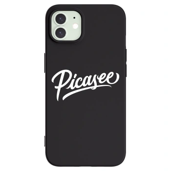 Picasee Μαύρη θήκη σιλικόνης για Apple iPhone 12 - Picasee - old logo - white