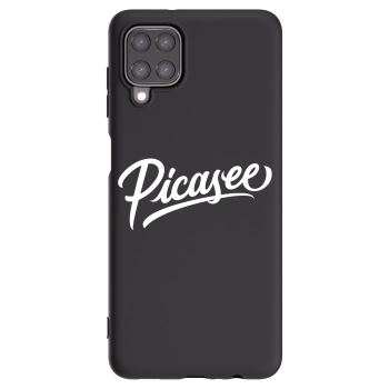 Picasee Μαύρη θήκη σιλικόνης για Samsung Galaxy A12 A125F - Picasee - old logo - white