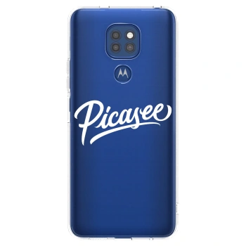 Picasee διαφανής θήκη σιλικόνης Motorola Moto G9 Play - Picasee - old logo - white
