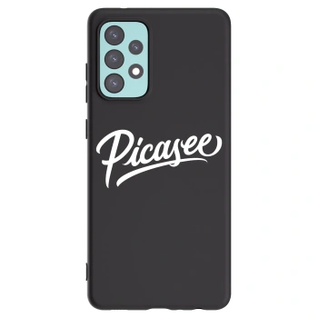 Picasee Μαύρη θήκη σιλικόνης για Samsung Galaxy A72 A725F - Picasee - old logo - white