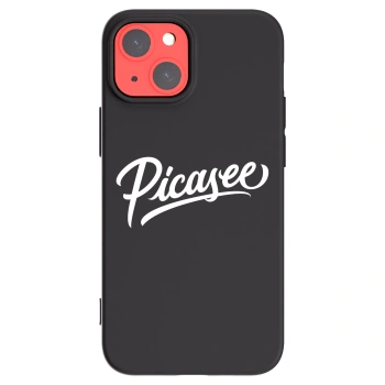 Picasee Μαύρη θήκη σιλικόνης για Apple iPhone 13 mini - Picasee - old logo - white