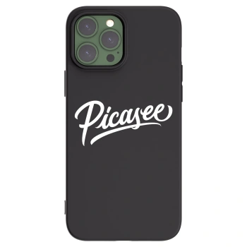 Picasee Μαύρη θήκη σιλικόνης για Apple iPhone 13 Pro Max - Picasee - old logo - white