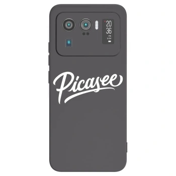 Picasee Μαύρη θήκη σιλικόνης για Xiaomi Mi 11 Ultra - Picasee - old logo - white