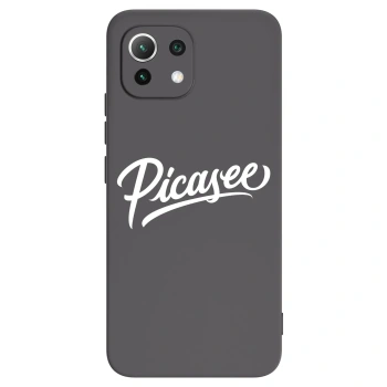 Picasee Μαύρη θήκη σιλικόνης για Xiaomi 11 Lite 5G NE - Picasee - old logo - white