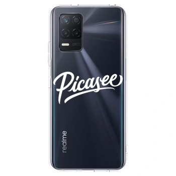 Picasee διαφανής θήκη σιλικόνης Realme 8 5G - Picasee - old logo - white