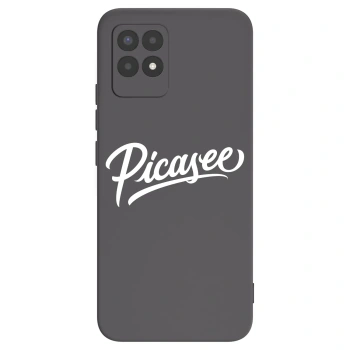 Picasee Μαύρη θήκη σιλικόνης για Realme 8i - Picasee - old logo - white