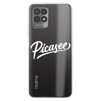 Picasee διαφανής θήκη σιλικόνης Realme 8i - Picasee - old logo - white