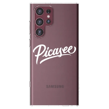 Picasee διαφανής θήκη σιλικόνης Samsung Galaxy S22 Ultra 5G - Picasee - old logo - white